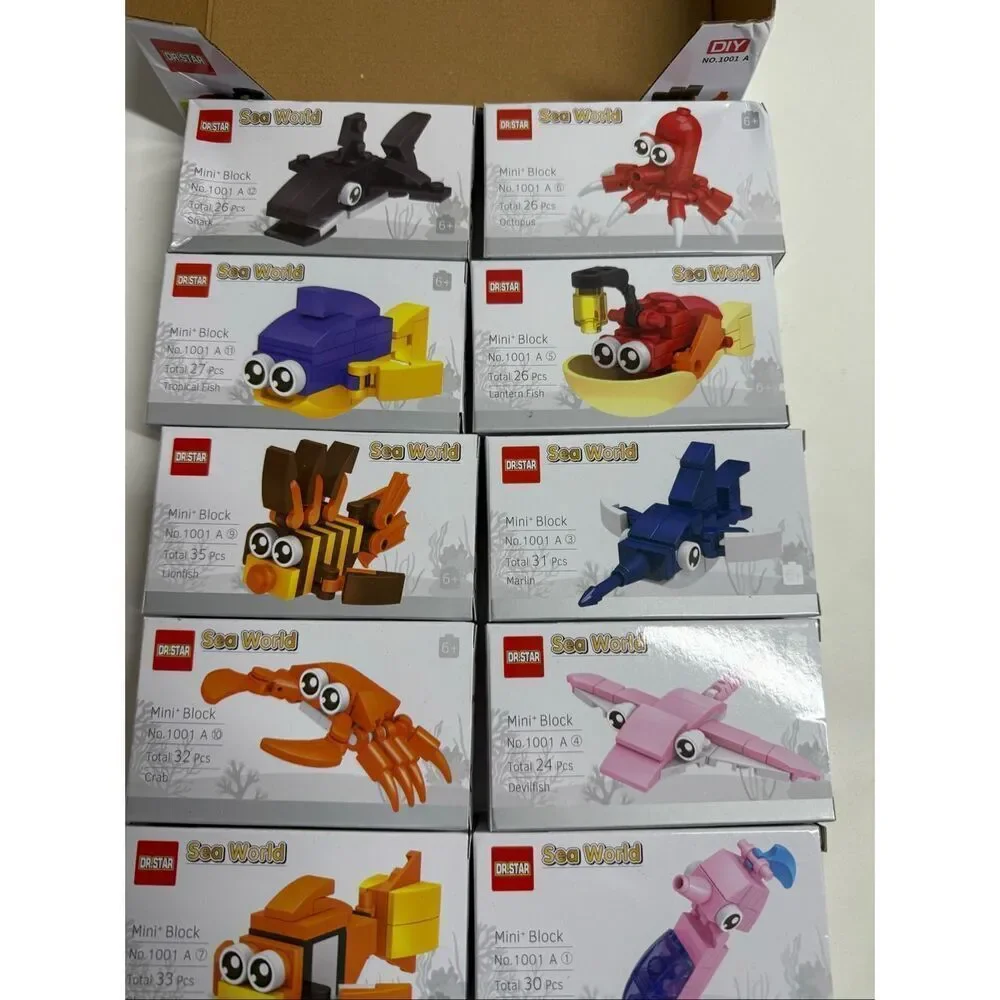 DR STAR DIY Sea World Mini Blocks 12 pcs Set